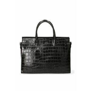 Geanta tote din piele cu bareta detasabila - Negru imagine