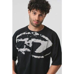 Tricou relaxed-fit din bumbac cu imprimeu Boxt - Gri deschis/Negru stins imagine