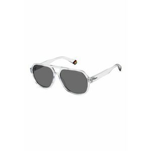 Ochelari de soare aviator cu lentile polarizate si moddel unisex - Negru/Transparent imagine