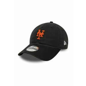 Sapca baseball din bumbac spalat 9Twenty NY Mets - Negru/Portocaliu mandarina imagine