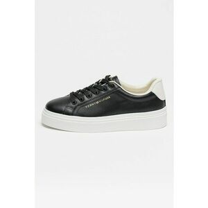 Pantofi sport de piele cu siret Chic Cupsole - Negru/Alb optic imagine