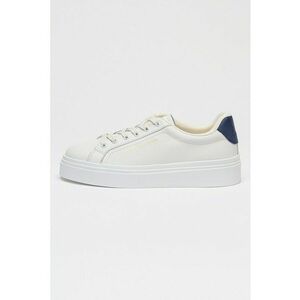 Pantofi sport de piele cu siret Chic Cupsole - Alb optic/Bleumarin imagine