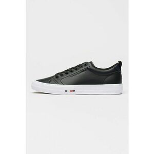 Pantofi sport Harlem de piele cu logo lateral - Negru/Alb optic imagine