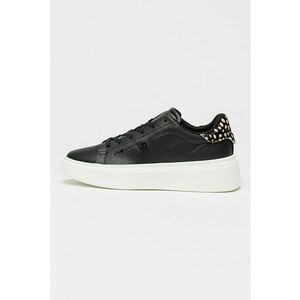 Pantofi sport flatform de piele - Negru/Crem imagine