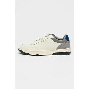 Pantofi sport Core Lite de piele cu garnituri de piele intoarsa - Negru stins/Maro taupe deschis/Crem imagine