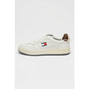 Pantofi sport de piele cu logo Archive - Crem imagine