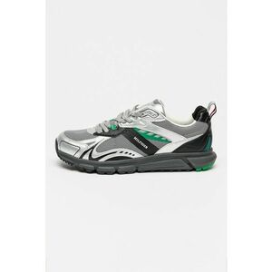 Pantofi sport cu garnituri de piele ecologica - Verde/Negru stins/Argintiu imagine