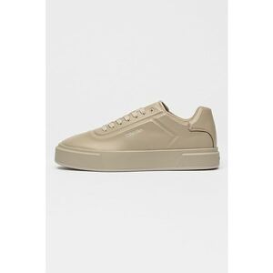 Pantofi sport de piele cu logo - Bej inchis imagine