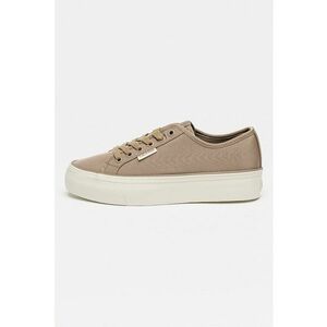 Pantofi sport low-cut flatform - Maro taupe/Alb murdar imagine