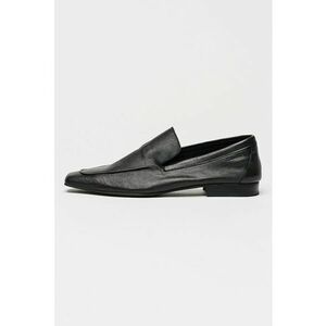 Pantofi loafer uni de piele - Negru imagine