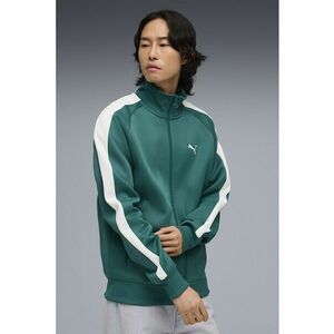 Bluza de trening regular-fit cu fermoar bidirectional T7 Always On - Alb/Verde smarald imagine