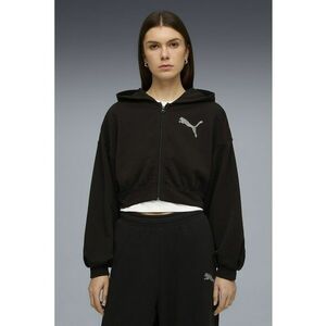 Hanorac crop Essentials Bedazzled - Maro inchis/Transparent imagine