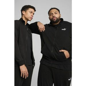 Bluza de trening cu fermoar si logo brodat ESS No. 1 - Negru imagine