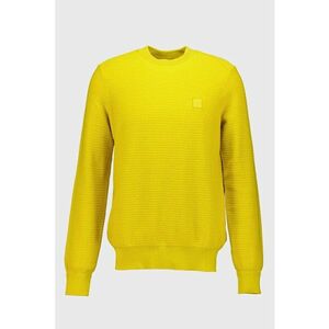 Pulover regular fit cu aplicatie logo discreta Anion - Galben mustar imagine
