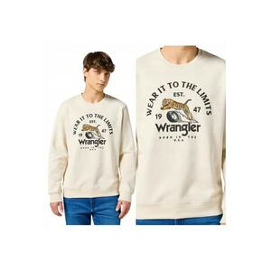 Hanorac Barbati - Crewneck Sweatshirt - Regular Fit - Design Clasic - Cu Logo - Maneci Lungi - Fara Gluga - Bumbac - M INTL - Alb imagine