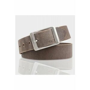 Curea barbati - design clasic - catarama de argint - 100% piele naturala - 95cm - maro imagine