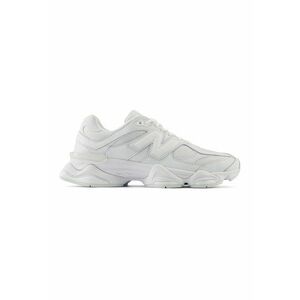 9060 Pantofi sport unisex din piele cu insertii din plasa - Alb imagine