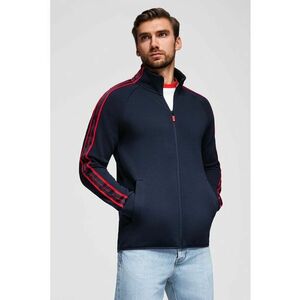 Bluza de trening cu fermoar si buzunare laterale - Rosu/Bleumarin imagine