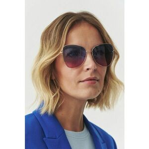 Ochelari de soare butterfly cu lentile in degrade - Auriu/Albastru deschis imagine
