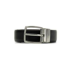 Curea reversibila din piele - Negru imagine