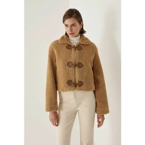 Jacheta dama - Relaxed Fit Sherpa - Maro - Poliester imagine
