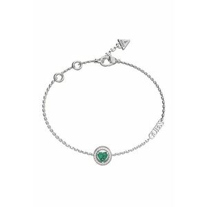 Bratara de otel inoxidabil cu talisman cu cristale - Verde/Argintiu imagine