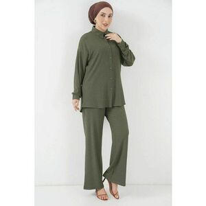 Compleu dama - 2 piese - poliester/elastan - verde imagine