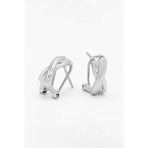 Cercei din argint cu model incrucisat - Argintiu imagine
