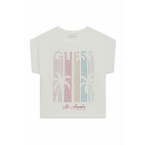 Tricou cu imprimeu logo cu strasuri - Alb imagine