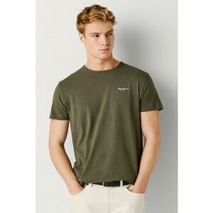 Tricou din amestec de bumbac cu logo - Kaki inchis imagine