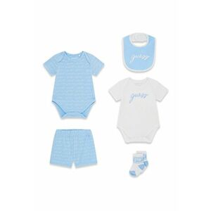 Set de haine cu model logo - 5 piese - Alb/Albastru azur imagine