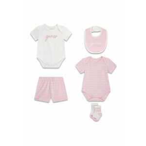 Set de haine cu model logo - 5 piese - Alb/Roz imagine