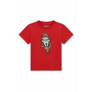 Tricou de bumbac cu imprimeu - Rosu vermillion imagine
