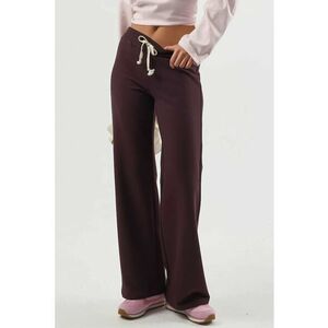 Pantaloni dama - pantaloni croiala dreapta - mov - textil imagine