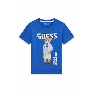 Tricou regular fit cu decolteu la baza gatului - Albastru royal imagine
