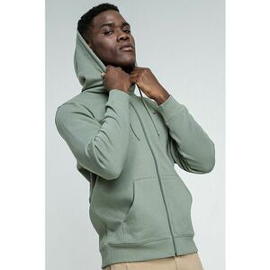 Hanorac regular fit cu fermoar si logo - Verde pal imagine