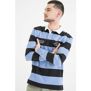 Bluza polo cu dungi - Negru/Albastru lavanda imagine