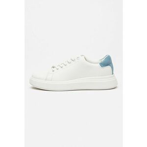 Pantofi sport din piele cu garnituri din piele intoarsa - Alb/Albastru imagine