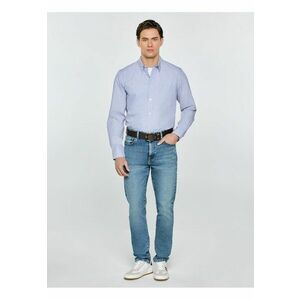 Camasa din bumbac cu model in carouri si guler clasic imagine