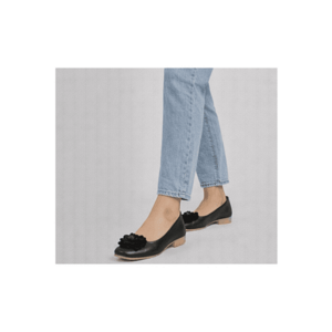 Balerini dama - M480006A negru - piele naturala - toc - Negru imagine