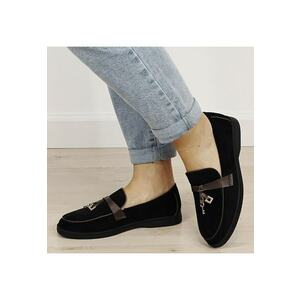 Mocasini negri de tip loafers 1502 01 Negru imagine