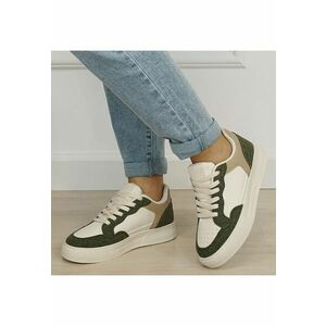 Sneakersi dama crem/verde kaki DCX9691 M2 19273 - Crem imagine