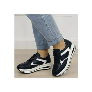 Sneakers bleumarin din piele naturala 5091 M6 19241 - Bleumarin imagine