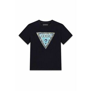 Tricou din bumbac cu imprimeu logo - Albastru ultramarin/Albastru deschis imagine