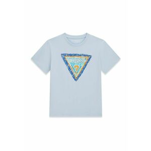 Tricou din bumbac cu imprimeu logo - Albastru deschis imagine