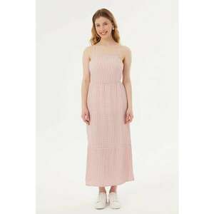 Rochie maxi - guler patrat - bretele spaghetti - textil imagine