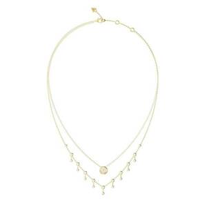 Colier dublu cu zirconia - Auriu imagine