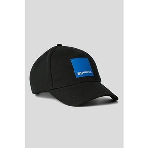 Sapca baseball din bumbac cu aplicatie logo - Negru - Albastru imagine