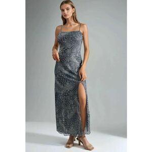 Rochie midi gri - poliester/elastan - Gri imagine