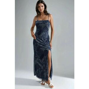 Rochie - cu imprimeu - bleumarin - poliester/elastan imagine